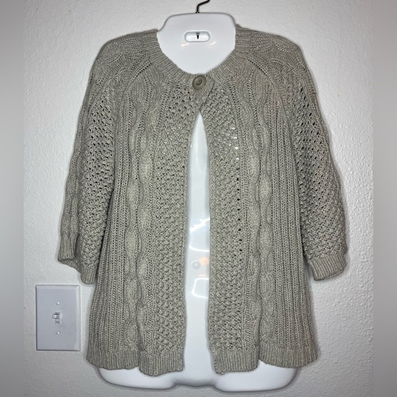 Leo & Nicole Sweaters - Leo & Nicole Open Front Cable Knit Cardigan Sweater – Size M